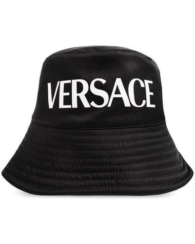 Versace Reversible Bucket Hat, - Black