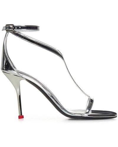 Alexander McQueen Ankle Strap Heeled Sandals - White