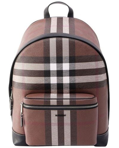 Burberry Check Patterned Backpack - Multicolor