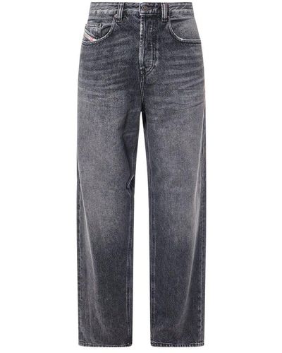 DIESEL 2001 D-macro 007x3 Straight Leg Jeans - Grey