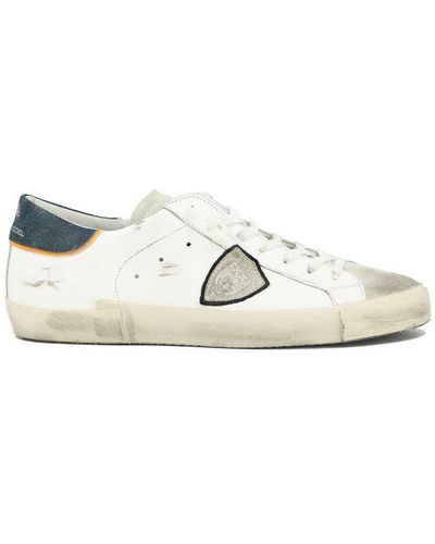 Philippe Model Paris Logo-patch Low-top Trainers - White