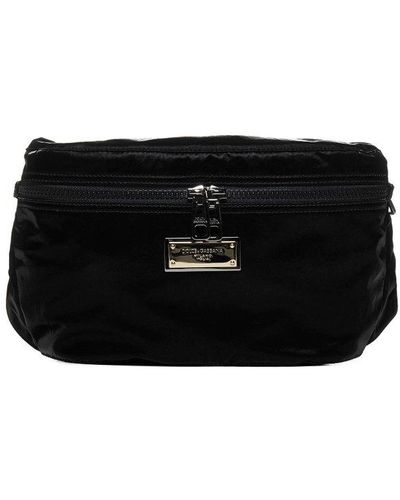 Dolce & Gabbana Logo-plaque Nylon Belt Bag - Black