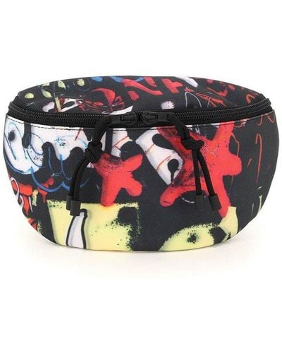 Vetements Graffiti Print Zipped Belt Bag - Multicolour
