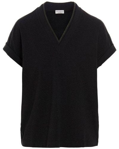 Brunello Cucinelli Monile Jersey T-shirt - Black