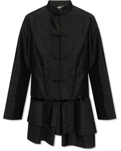 COMME DES GARÇON BLACK Standing Collar Jacket - Black
