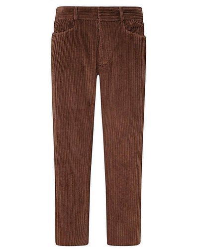 Maison Margiela Brown Cotton Trousers