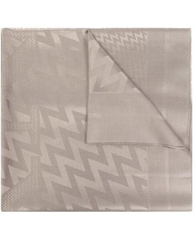 Lanvin Scarf With Raw Finish, - Gray