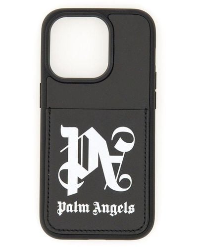 Palm Angels Case For Iphone 14 Pro - Black