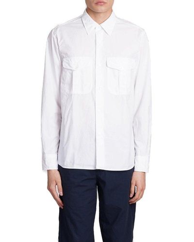Aspesi Long Sleeved Buttoned Shirt - White