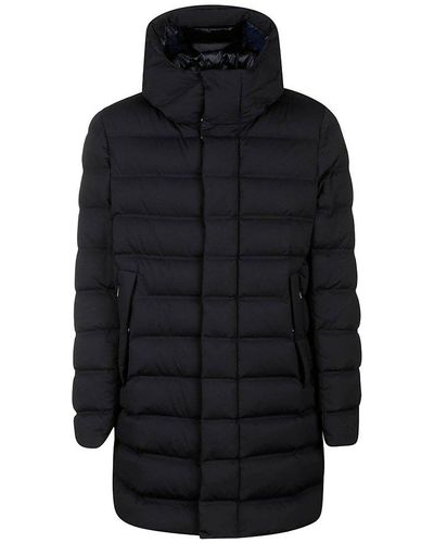 Rrd Hooded Quilted Down Coat - Blue