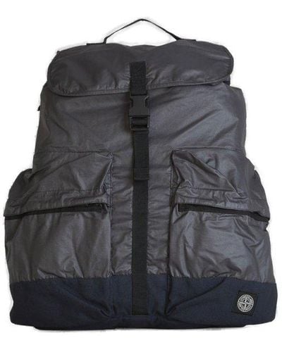 Stone Island Ripstop Canvas Backpack - Black