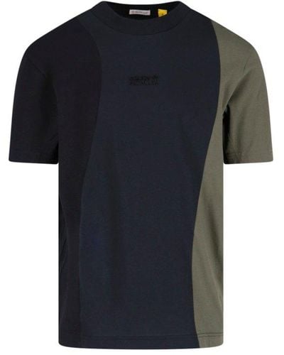 Moncler Genius Adidas Originals Logo-appliquéd Paneled Cotton-piqué And Jersey T-shirt - Black