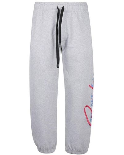 Versace Logo Printed Track Trousers - Grey