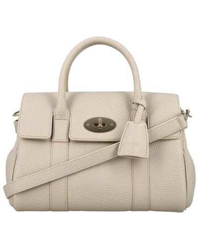 Mulberry Small Bayswater Foldover Top Tote Bag - Natural