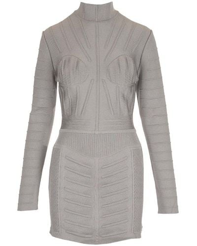 Balmain Fitted Dress - Gray