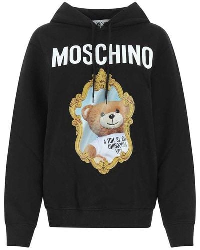 Moschino Mirror Teddy Bear Sweatshirt - Black