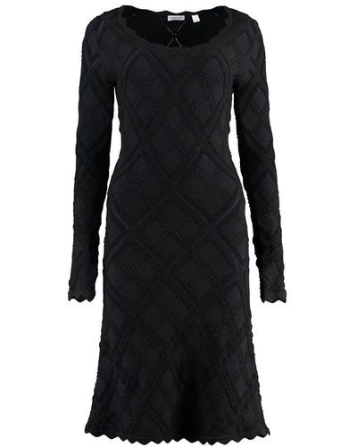 Burberry Scalloped Detail Dress - Black