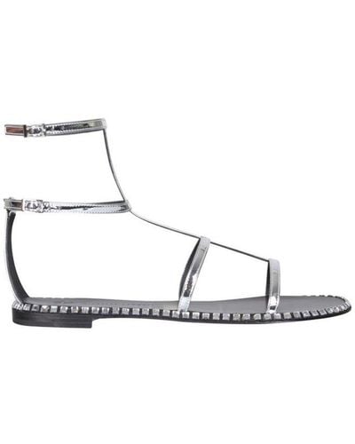 Giuseppe Zanotti Flat Gladiator Sandals - Metallic