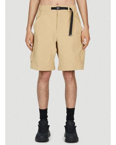 The North Face Logo Embroidered Cargo Shorts - Natural