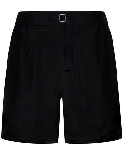 Jil Sander Elasticated Waistband Buckle Shorts - Black