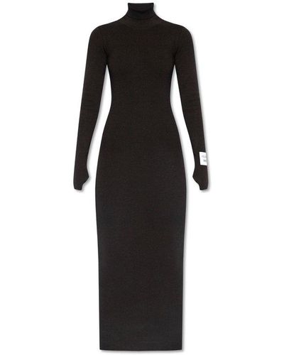 Moschino Turtleneck Dress, - Black