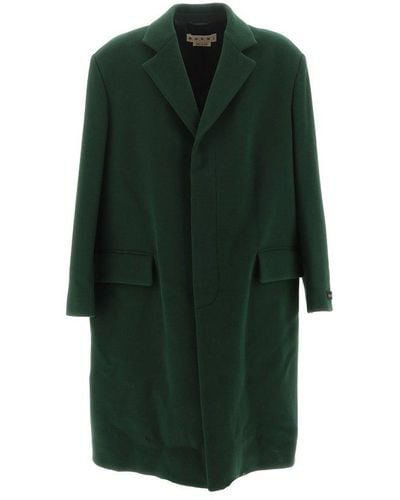 Marni Double Breasted Oversized Peacoat - Green