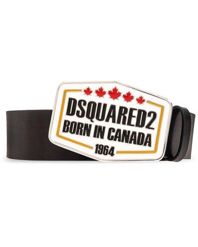 DSquared² Logo Buckled Belt - Black