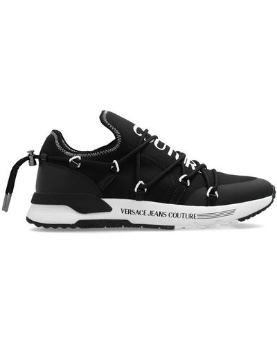 Versace Trainers In Neoprene And Rubber - Black