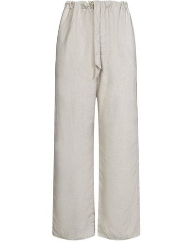 Maison Margiela Fluid Wide-leg Reversible Drawstring Pants - Grey