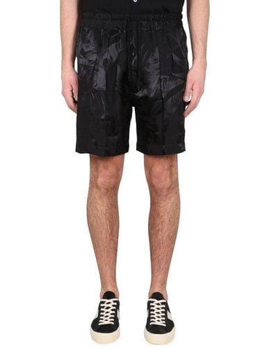 Tom Ford Bermuda Shorts With Floral Print - Black