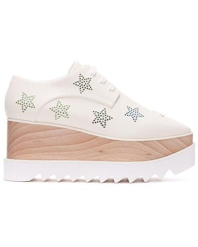 Stella McCartney Elyse Embellished Platform Sneakers - White