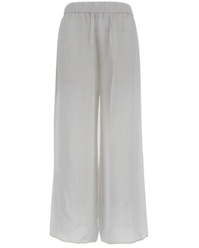 See By Chloé High-waist Cropped Palazzo Trousers - Grey