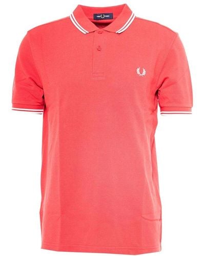 Fred Perry Twin Tipped Short-sleeved Polo Shirt - Pink