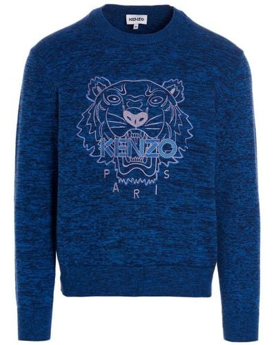 KENZO Tiger Logo Sweater - Blue
