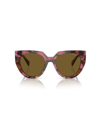 Prada Pr 14ws Tortoise Cognac Begonia Sunglasses - Multicolour
