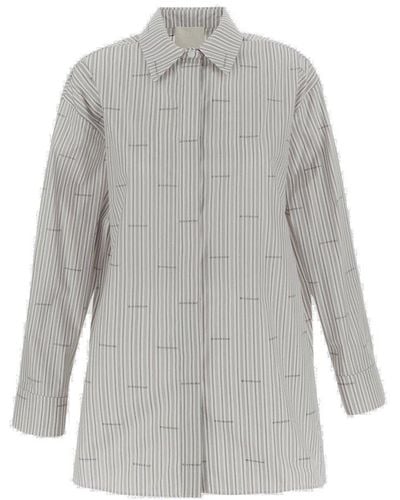 Givenchy Allover 4g Patterned Oversized Shirt - Gray
