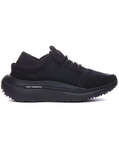 Y-3 Qisan Knitted Sneakers - Black