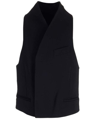 Ferragamo Double-breasted Sleeveless Waistcoat - Black