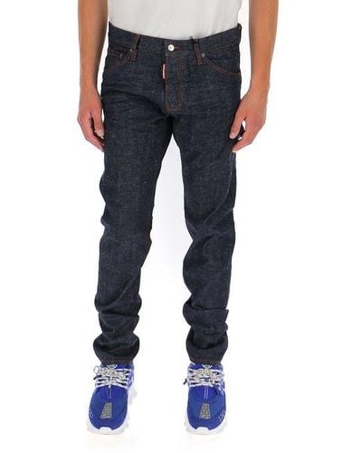 DSquared² Cool Guy Rear Logo Print Jeans - Blue