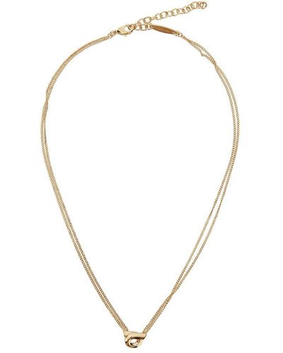 Ferragamo Polished Finish Layered Necklace - Metallic