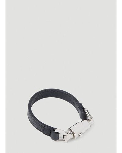 Gucci Piston Closure Leather Bracelet - Black