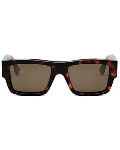 Fendi Rectangular Frame Sunglasses - Multicolour