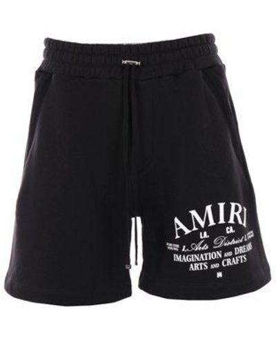Amiri Logo-patch Drawstring Shorts - Black