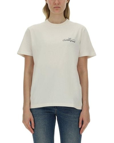 Golden Goose Logo Printed Crewneck T-shirt - White