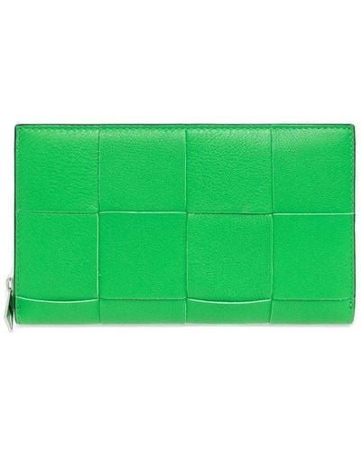 Bottega Veneta Leather Wallet - Green