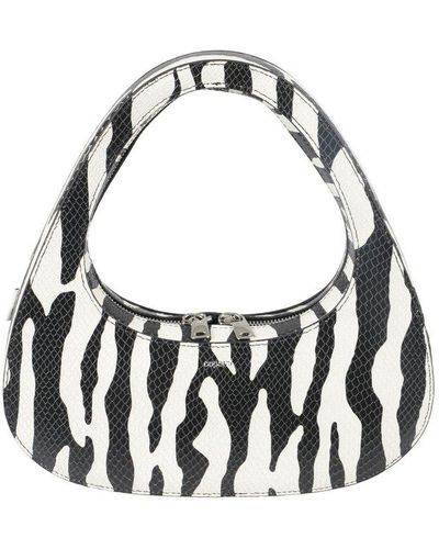 Coperni Zebra-printed Top Handle Bag - Black