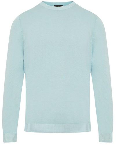 Enrico Mandelli Crewneck Knitted Sweater - Blue