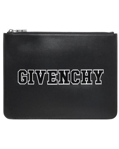 Givenchy Logo Detailed Zipped Pouch - Black