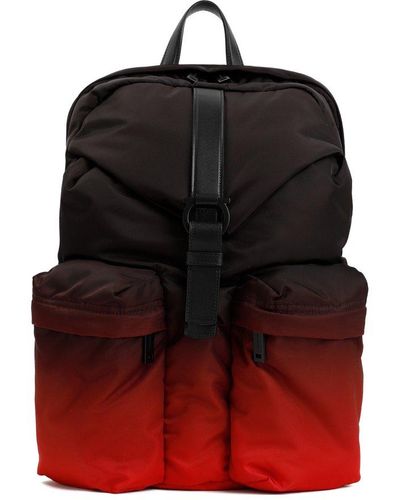 Ferragamo Nylon Backpack Bag - Red