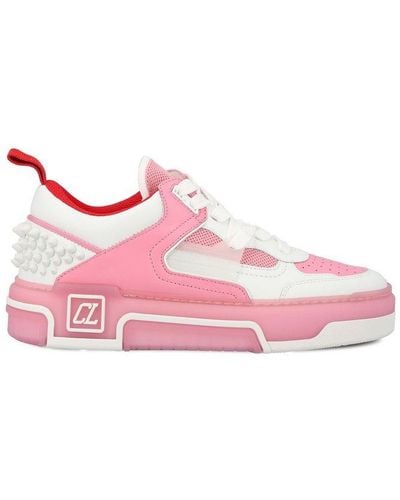 Christian Louboutin Astroloubi Lace-up Trainers - Pink